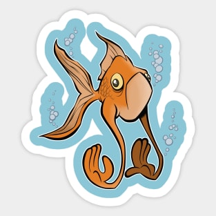 Goldfish Mermaid Sticker